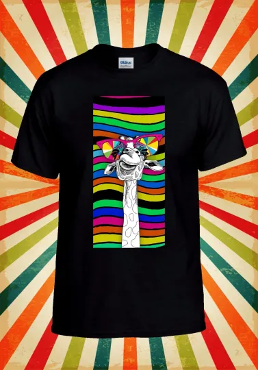 Discover Rainbow Sun Glasses Giraffe Fun Cool Men Women Unisex Baseball T Shirt Top 2933