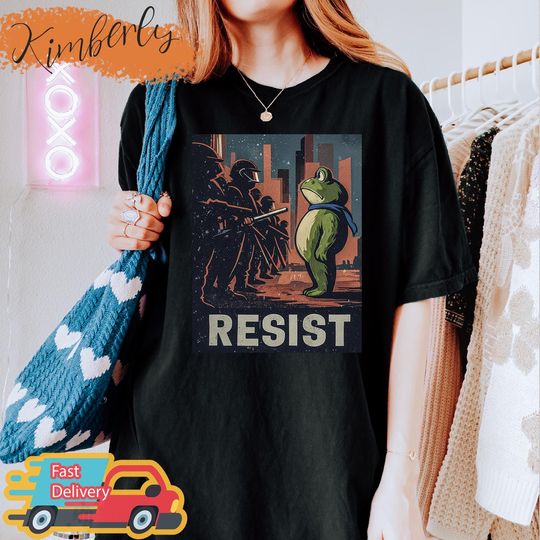 Discover Resist Portland Frog Shirt, Portland Frog Protest Shirt, Anti ICE Shirt, Anti Fascism Shirt, Resistance Shirt, Fuck ICE Shirt, Political Tee