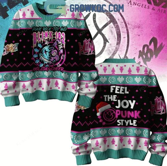B182 Holiday Cheer Punk Christmas Ugly Sweater 2025
