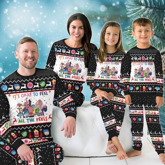 Discover Inside Out Christmas Pajamas Set, Its Okay To Feel Family Matching PJs, Disney Christmas Pjs, Cute Disney Pixar Holiday Sleepwear Gift