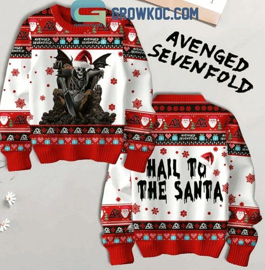 Discover Avenged Sevenfold Hail To Santa Christmas Ugly Sweater