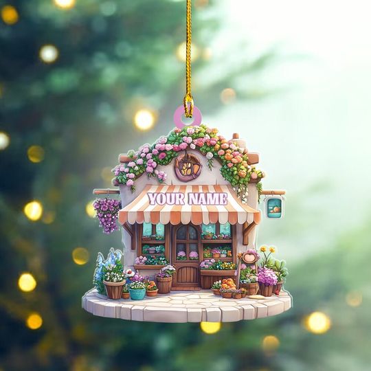 Discover Personalized Flower Shop Ornament, Flower Shop Owner Gift, Christmas Keepsake Home Decor