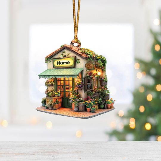 Discover Personalized Flower Shop Ornament, Flower Shop Owner Gift, Christmas Keepsake Home Decor