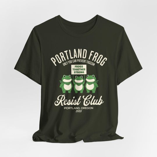 Discover Portland Frog Protest Shirt, Portland Frog Resist Club T-Shirt, Protest Frog Tee, Progressive Protest Shirt, Portland Protest Unisex Tee