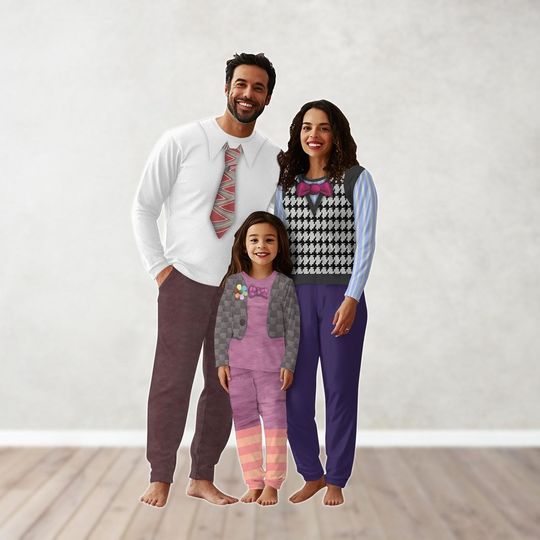 Discover Inside Out Matching Family Pajamas Set, Joy Sadness Disgust Fear Anger Bing Bong Cosplay Costume, Disney Christmas Pajamas, Xmas Pajama