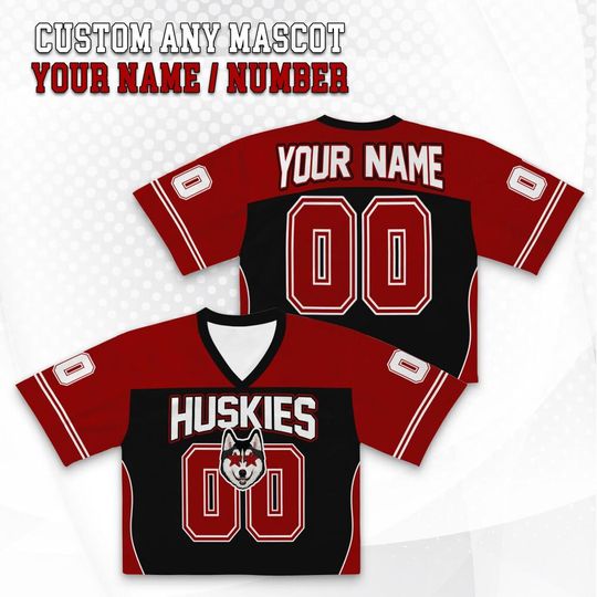 Discover Personalized Mascot Name Number School Spirit Jersey, Women Mascot Custom Football Jersey, Crop Mesh Jersey 30925HC4
