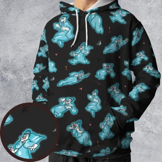 Discover Classic Animated Cartoon Lonesome Ghosts All-over Print Hoodie