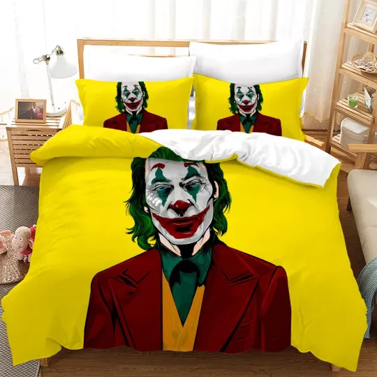 Joker 3PCS Bedding Set Soft Duvet Cover Set Comforter Cover Pillowcases Gifts