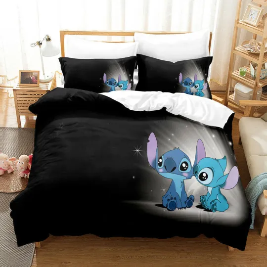 Discover Lilo Stitch Duvet Cover Set With Pillowcase 3D Character Bed Quilt Cover Set Hot