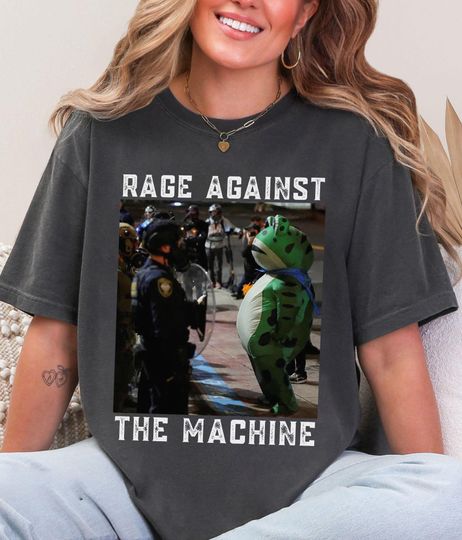 Discover Portland Frog Protest Rage Against Unisex T-Shirt, I Stand With Frog, Resist Portland Frog Shirt 2