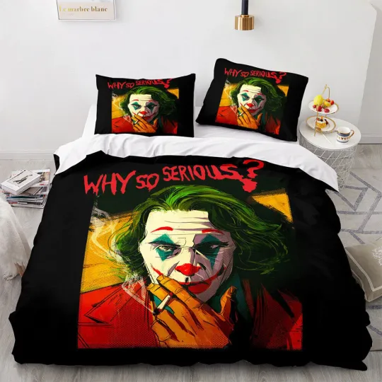 Joker Bedding Set 2/3 Piece Duvet Cover and Pillowcases Mattress