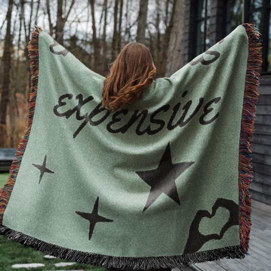 Showgirl Woven Cotton Throw Blanket: Concert Lover Gift, Music Fan Gift, New Album Gift
