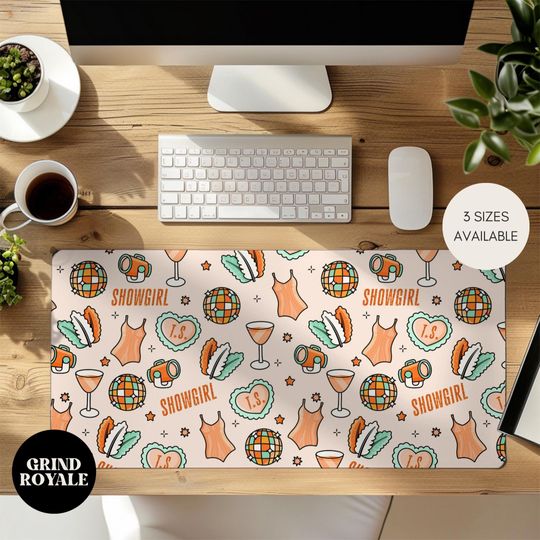 Discover Showgirl Large Desk Mat, Cute Desk Mat, Gamer Desk Mat, Large Desk Mat, Desk Accessories, Home Office, Dorm Decor, Coworker Gifts