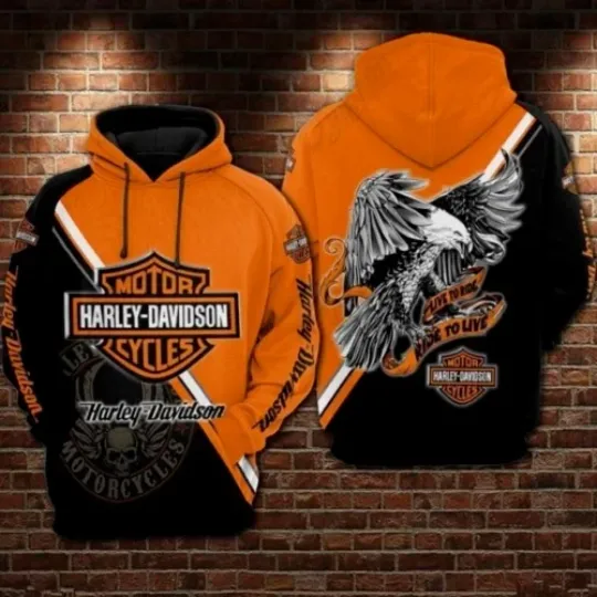 Discover Personalized Harley Racing Davidson 3D Hoodie , Unisex Adults S-5XL
