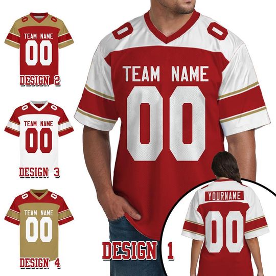 Discover Customized San Francisco Football Team Raglan Football Jersey, Custom Team Name And Number Football Uniform Jersey, Gameday Jersey 31725DN28