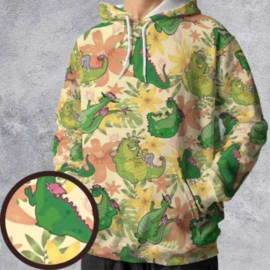 Discover Elliott Dragon Pete's Dragon All-over Print Hoodie, unisex adults S-5XL