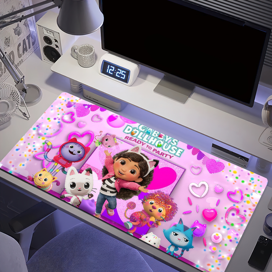 Discover Gabby s Dollhouse Cartoon Mouse Pad Anti-fray Home Custom Ergonomic Office Rubber Large Desk Mat Keyboard PC Non-slip