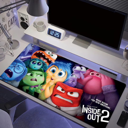 Discover Cartoon I-Inside Out 2 Mouse Pad Anti-fray Home Custom Ergonomic Office Rubber Large Desk Mat Keyboard PC Non-slip