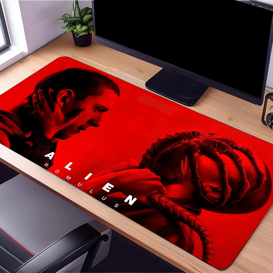 Discover Alien Romulus movie Mouse Pad Large Desk Mat Keyboard Ergonomic Office Rubber PC Non-slip Anti-fray Home Custom