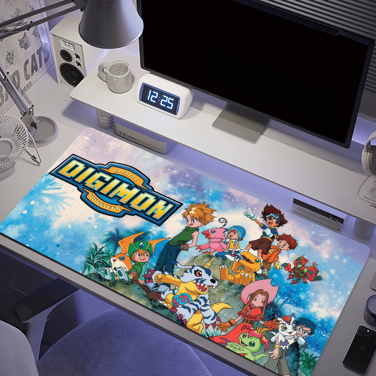 Discover Digimon Adventure cartoon Mouse Pad Anti-fray Home Custom Ergonomic Office Rubber Large Desk Mat Keyboard PC Non-slip