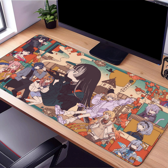 Discover Juufuutei Raden Anime Mouse Pad Large Desk Mat Keyboard Ergonomic Office Rubber PC Non-slip Anti-fray Home Custom