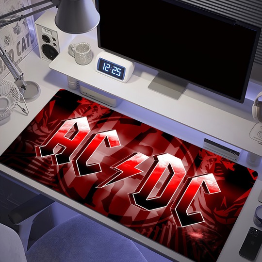 Discover Mouse Rock Pad AC-DC Anti-fray Band Home Custom Ergonomic Office Rubber Large Desk Mat Keyboard PC Non-slip