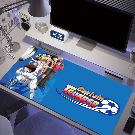 Discover Mouse Pad Exercise Anti-fray Home Tsubasa Custom Ergonomic Anime Office Rubber Large Desk Mat Captain Keyboard PC Non-slip