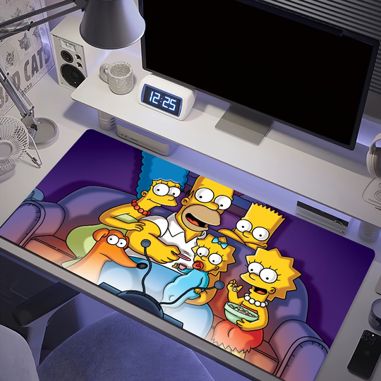 Discover The S-Simpsons funny Mouse Pad Anti-fray Home Custom Ergonomic Office Rubber Large Desk Mat Keyboard PC Non-slip