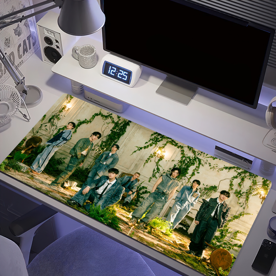 Discover H-Hollow Stray Kids Mouse Pad Anti-fray Home Custom Ergonomic Office Rubber Large Desk Mat Keyboard PC Non-slip