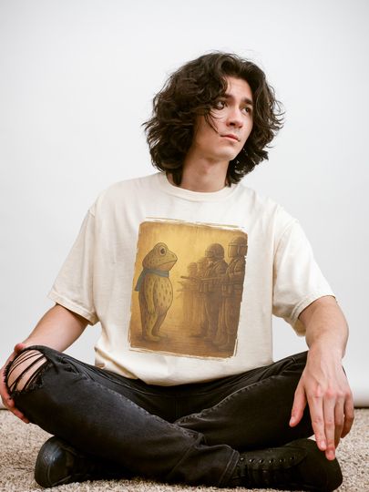 Discover Funny Portland Frog Protest Tee on GarmentDyed Comfort Colors Shirt  Quirky Frog Graphic, Activist Statement, Retro Humor Unisex Top