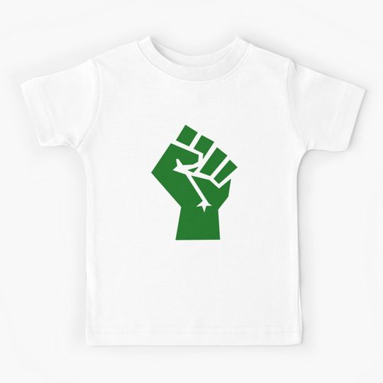 Discover Green Activism Fist icon Kids T-Shirt