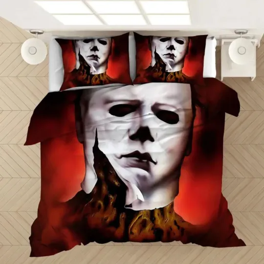 Discover Michael Myers Halloween Bedding Set Duvet Cover Pillowcase Bed Kids Adults