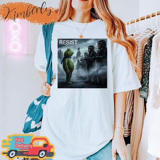 Discover Resist Frog Shirt, Portland Frog Protest Shirt, Anti ICE Shirt, Anti Fascism Shirt, Resistance Shirt, Activist Shirt, Political Shirt