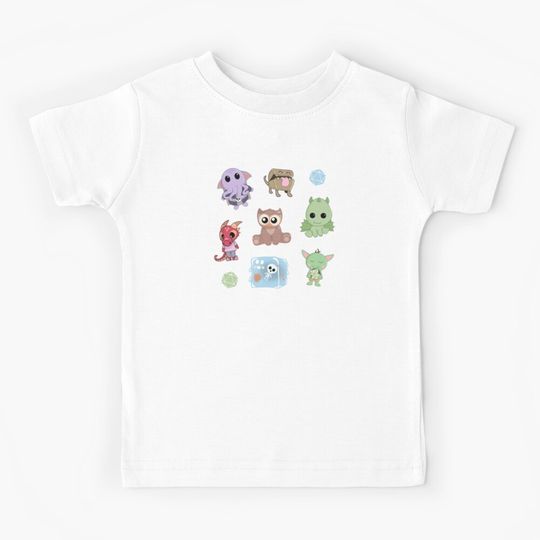D&D Kawaii Monsters Sticker Pack Sheet | Dungeons and Dragons Kids T-Shirt