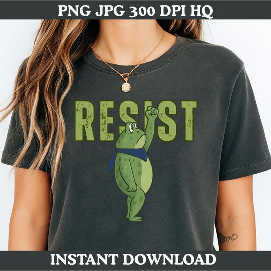 Discover Portland Protest Frog Resist, Funny Activist Frog, Resist T-Shirt Design