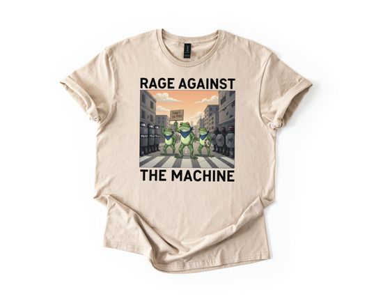 Discover Portland Frog Protest Shirt Rage Against Inspired Tee Political Activist Anti Fascism Graphic Shirt For Marches And Rallies