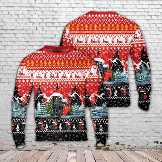 Discover Forklift Driver Ugly Christmas Sweater: Festive Warehouse Holiday Jumper