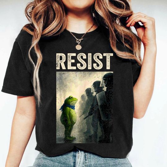 Discover Portland Frog Protest Shirt, Anti ICE Shirt, Anti Fascism Shirt, Vintage Activist Shirt, Resistance Tee, Fuck ICE Shirt, Political Shirt