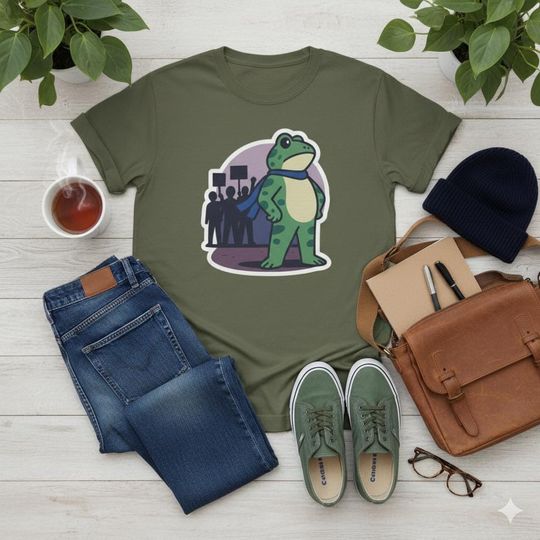 Discover Portland Frog Shirt Unisex Tee, Antifacist Graphic Tee, Political Protest Shirt, Activist Gift Tee, Social Justice T-Shirt, Unisex Cotton