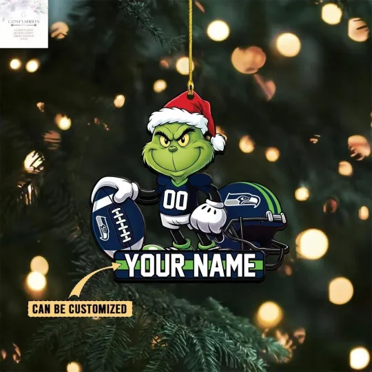 Discover Personalized Seattle Team Seahawks Christmas Ornament for Football Fans
