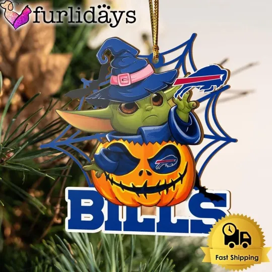 Discover Buffalo Team Bills Pumpkin Ornament for Football Fans