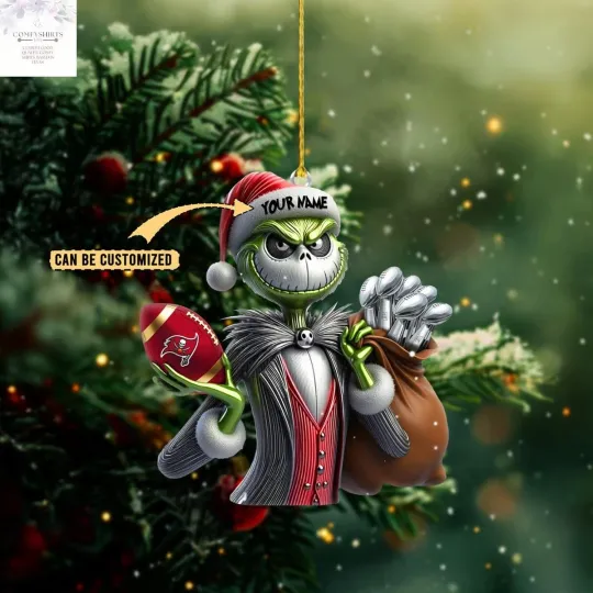 Personalized Tampa Bay Team Buccaneers Christmas Ornament, Gifts For Fans