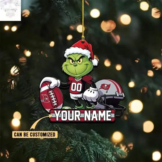 Personalized Tampa Bay Team Buccaneers Christmas Ornament, Gifts For Fans