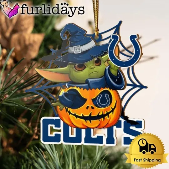 Discover Indianapolis Team Colts Pumpkin Ornament for Football Fans