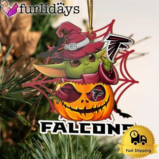 Discover Atlanta Team Falcons Pumpkin Ornament for Football Fans