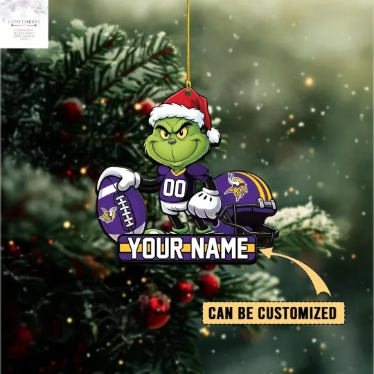 Discover Personalized Minnesota Team Vikings Christmas Ornament, Gifts For Fans