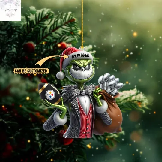 Discover Personalized Pittsburgh Team Steeler Christmas Ornament, Gifts For Fans