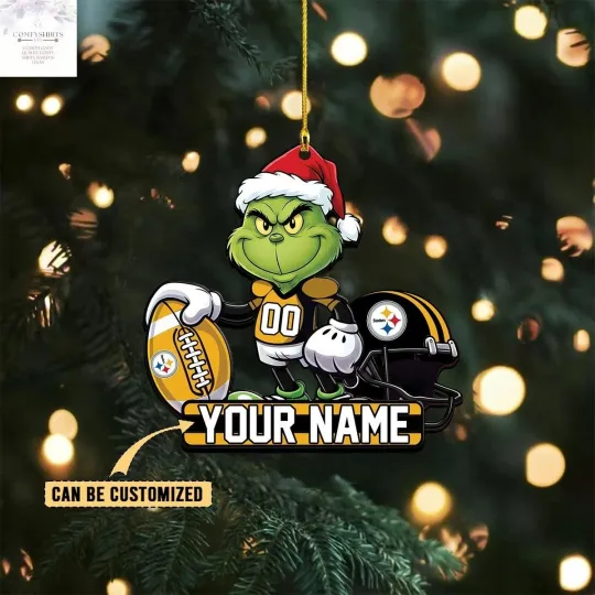 Discover Personalized Pittsburgh Team Steeler Christmas Ornament, Gifts For Fans