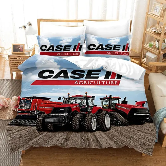 Discover 3D Tractor Quilt Cover Set with Pillowcases Bedding Set