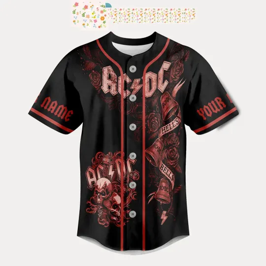 Discover AC DC When I Die, Let Me Still Be a Fan Personalized Baseball Jersey